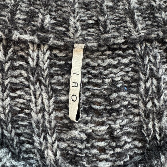 Vintage IRO Paris Mohair Wool Blend Sweater Made in Italy – Heathered Black Grey - Picture 4 of 11